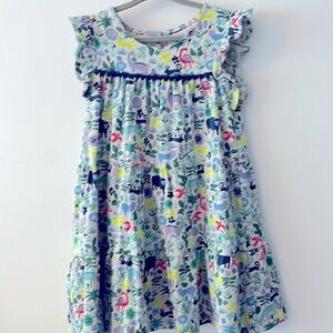 Tea Collection- colorful animal print dress size 5